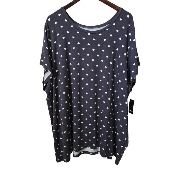 Torrid Gray Heart Slim Fit Super Soft Knit Tee Shirt - Picture 6 of 15